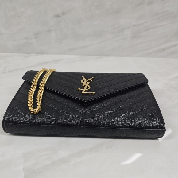Saint Laurent Black Quilted Leather Crossbody Bag - Picture 6 of 13